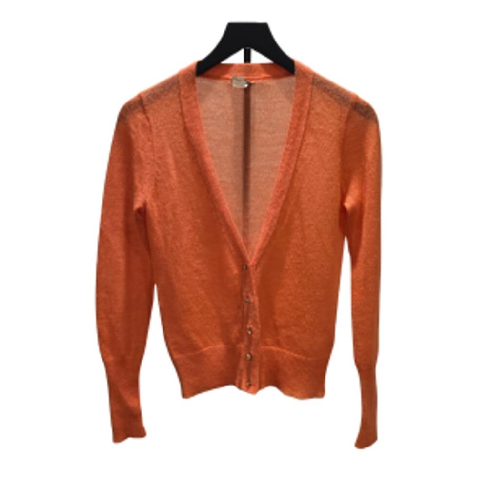 J.Crew Coral Alpaca Merino Wool Cardigan Gemstone Button Sweater Medium